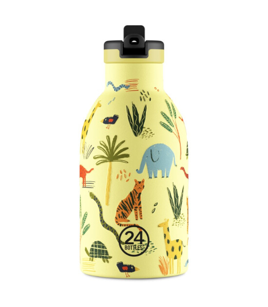 24Bottles Clima Bottle Pipetli Paslanmaz &Ccedil;elik Termos (330 ml) // Jungle Friends