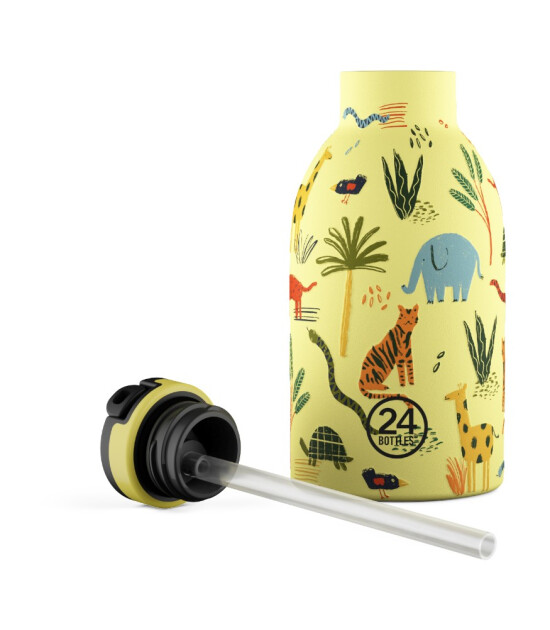 24Bottles Clima Bottle Pipetli Paslanmaz &Ccedil;elik Termos (330 ml) // Jungle Friends