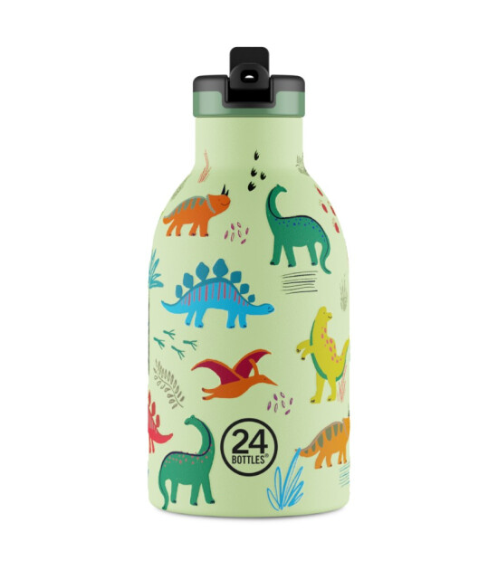 24Bottles Clima Bottle Pipetli Paslanmaz &Ccedil;elik Termos (330 ml) // Jurassic Friends