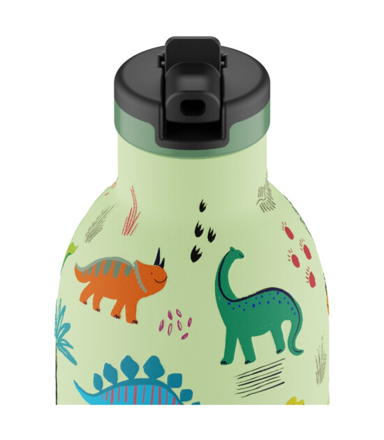 24Bottles Clima Bottle Pipetli Paslanmaz &Ccedil;elik Termos (330 ml) // Jurassic Friends