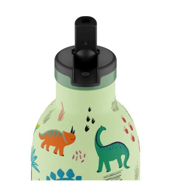 24Bottles Clima Bottle Pipetli Paslanmaz &Ccedil;elik Termos (330 ml) // Jurassic Friends