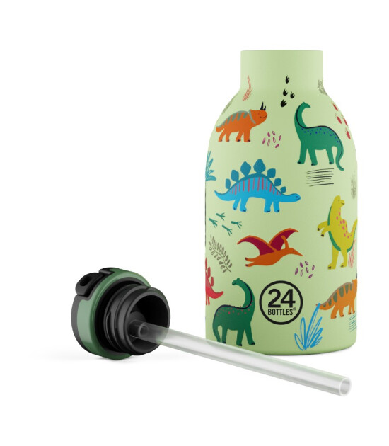 24Bottles Clima Bottle Pipetli Paslanmaz &Ccedil;elik Termos (330 ml) // Jurassic Friends