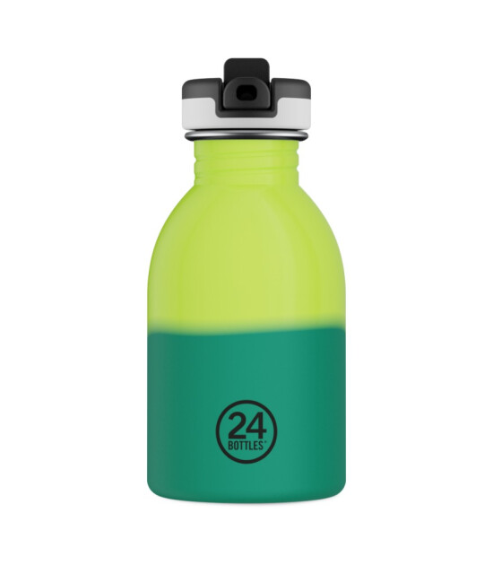 24Bottles Kids Bottle Paslanmaz &Ccedil;elik &Ccedil;ocuk Su Matarası (250 ml) // Sarı - Yeşil