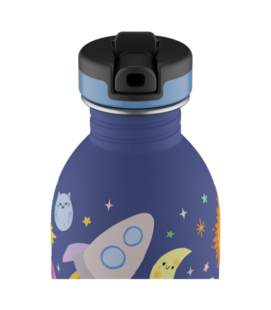 24Bottles Kids Bottle Paslanmaz &Ccedil;elik &Ccedil;ocuk Su Matarası (250 ml) // Space Friends