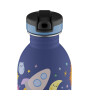 24Bottles Kids Bottle Paslanmaz &Ccedil;elik &Ccedil;ocuk Su Matarası (250 ml) // Space Friends