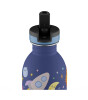 24Bottles Kids Bottle Paslanmaz &Ccedil;elik &Ccedil;ocuk Su Matarası (250 ml) // Space Friends