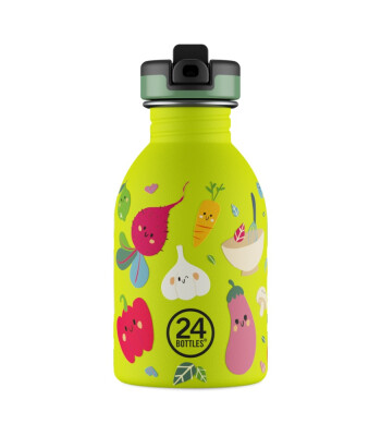 24Bottles Kids Bottle Paslanmaz Çelik Çocuk Su Matarası (250 ml) // Veggie Friends