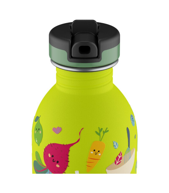 24Bottles Kids Bottle Paslanmaz &Ccedil;elik &Ccedil;ocuk Su Matarası (250 ml) // Veggie Friends