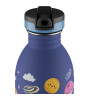 24Bottles Kids Bottle Paslanmaz &Ccedil;elik &Ccedil;ocuk Su Matarası (500 ml) // Space Friends
