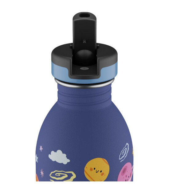 24Bottles Kids Bottle Paslanmaz &Ccedil;elik &Ccedil;ocuk Su Matarası (500 ml) // Space Friends