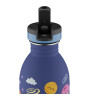 24Bottles Kids Bottle Paslanmaz &Ccedil;elik &Ccedil;ocuk Su Matarası (500 ml) // Space Friends