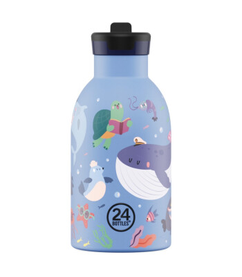 24Bottles Clima Bottle Pipetli Paslanmaz &Ccedil;elik Termos (330 ml) // Ocean Friends