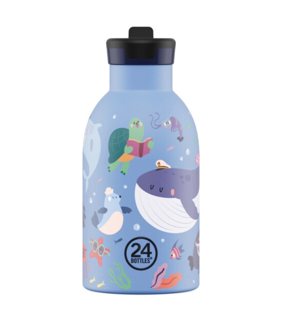 24Bottles Clima Bottle Pipetli Paslanmaz &Ccedil;elik Termos (330 ml) // Ocean Friends
