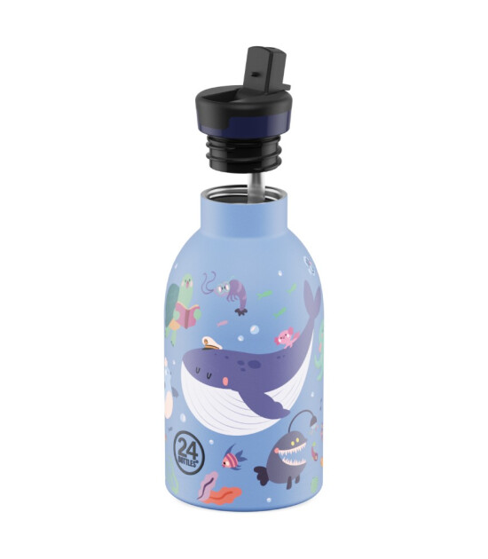 24Bottles Clima Bottle Pipetli Paslanmaz &Ccedil;elik Termos (330 ml) // Ocean Friends