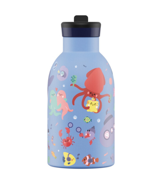 24Bottles Clima Bottle Pipetli Paslanmaz &Ccedil;elik Termos (330 ml) // Ocean Friends