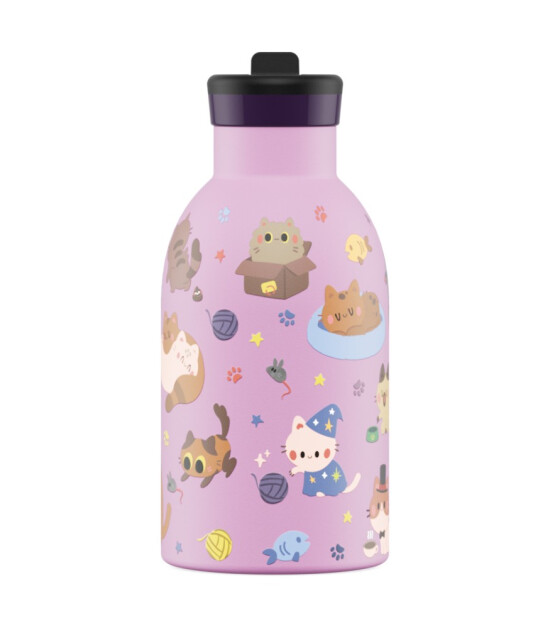 24Bottles Clima Bottle Pipetli Paslanmaz &Ccedil;elik Termos (330 ml) // Meow Friends