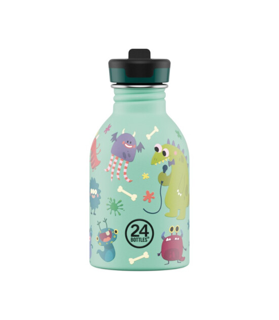 24Bottles Kids Bottle Pipetli Paslanmaz &Ccedil;elik &Ccedil;ocuk Su Matarası (250 ml) // Spooky Friends