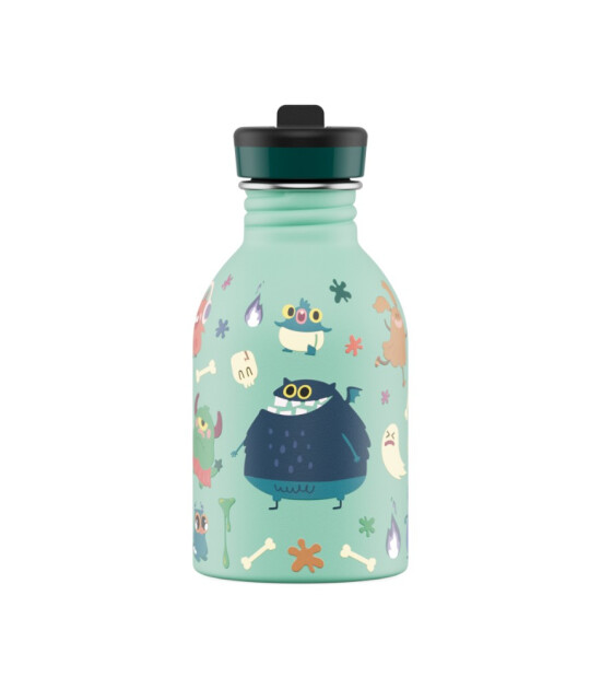 24Bottles Kids Bottle Pipetli Paslanmaz &Ccedil;elik &Ccedil;ocuk Su Matarası (250 ml) // Spooky Friends