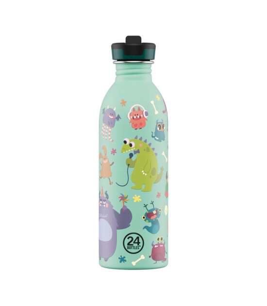 24Bottles Kids Bottle Pipetli Paslanmaz &Ccedil;elik &Ccedil;ocuk Su Matarası (500 ml) // Spooky Friends