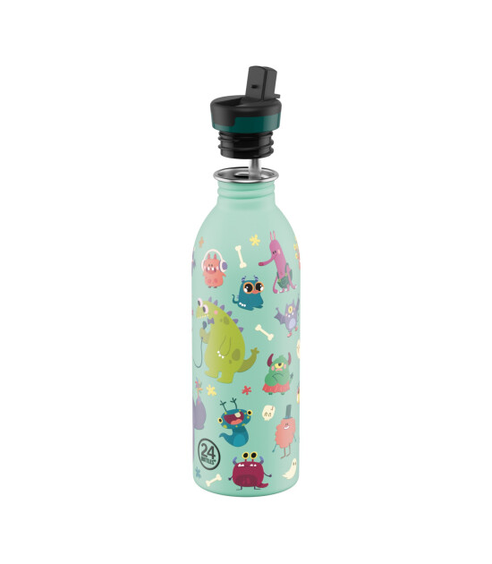 24Bottles Kids Bottle Pipetli Paslanmaz &Ccedil;elik &Ccedil;ocuk Su Matarası (500 ml) // Spooky Friends