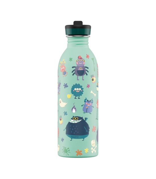24Bottles Kids Bottle Pipetli Paslanmaz &Ccedil;elik &Ccedil;ocuk Su Matarası (500 ml) // Spooky Friends