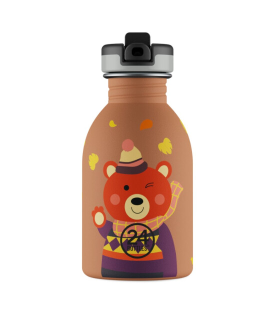 24Bottles Kids Bottle Paslanmaz &Ccedil;elik &Ccedil;ocuk Su Matarası (250 ml) // Sweet Bear