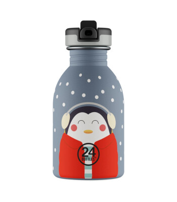 24Bottles Kids Bottle Paslanmaz Çelik Çocuk Su Matarası (250 ml) // Happy Penguin