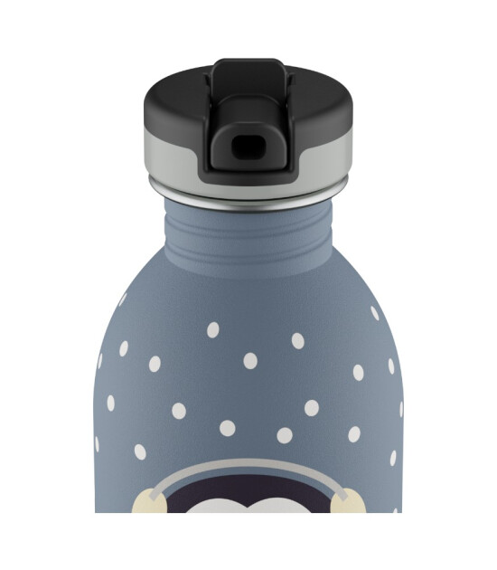 24Bottles Kids Bottle Paslanmaz &Ccedil;elik &Ccedil;ocuk Su Matarası (250 ml) // Happy Penguin