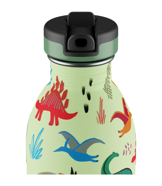 24Bottles Kids Bottle Paslanmaz &Ccedil;elik &Ccedil;ocuk Su Matarası (500 ml) // Jurassic Friends