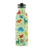 24Bottles Kids Bottle Paslanmaz &Ccedil;elik &Ccedil;ocuk Su Matarası (500 ml) // Jurassic Friends