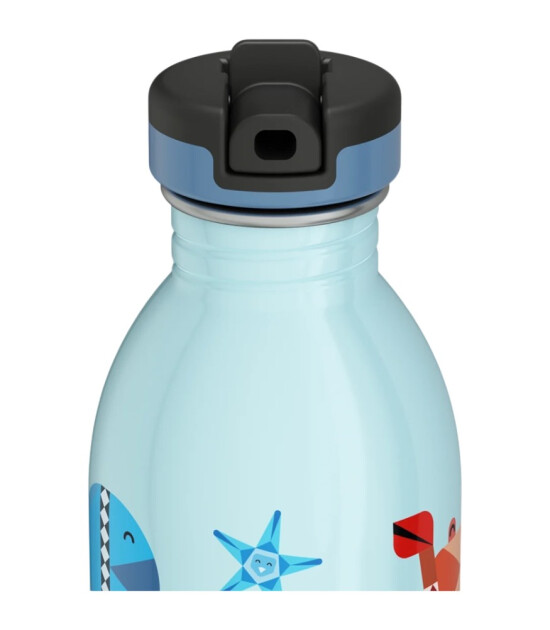 24Bottles Kids Bottle Paslanmaz &Ccedil;elik &Ccedil;ocuk Su Matarası (500 ml) // Sea Friends