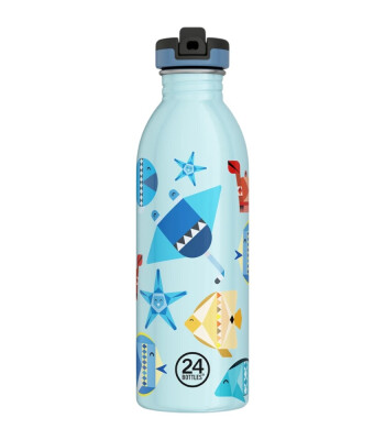 24Bottles Kids Bottle Paslanmaz Çelik Çocuk Su Matarası (500 ml) // Sea Friends