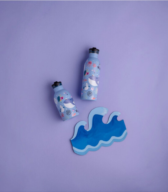 24Bottles Clima Bottle Pipetli Paslanmaz &Ccedil;elik Termos (330 ml) // Ocean Friends