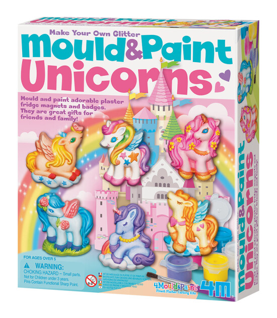 4M Unicorn Kalıp ve Parıltılı Boyama Seti
