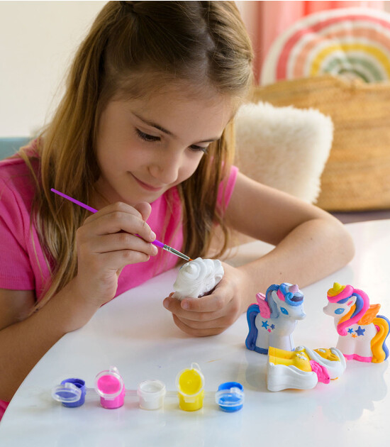 4M 3D Unicorn Kalıp ve Parıltılı Boyama Seti