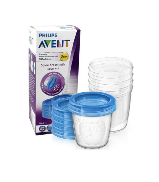 Philips Avent VIA Anne Sütü Saklama Kapları (5 adet 180 ml)