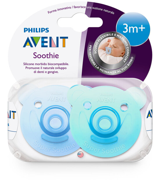 Philips Avent Soothie Yalancı Emzik / 3 Ay+ (Mavi / Yeşil)