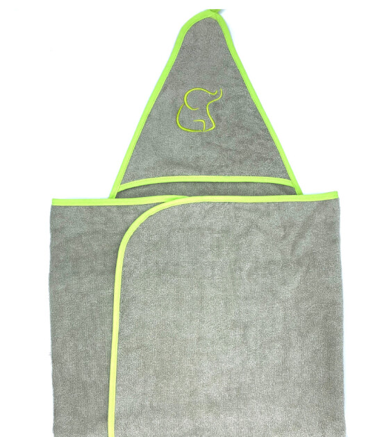 Baboo Organik Banyo&Plaj Kundak Havlu // Taş Gri & Yeşil