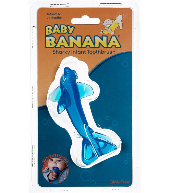 Baby Banana Diş Kaşıyıcı Diş Fırçası (Sharky - Köpek Balığı)