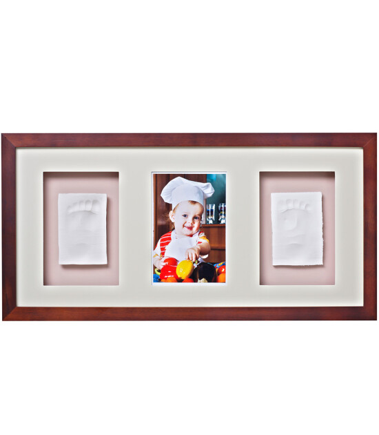 Baby Memory Prints El ve Ayak İzi 3'lü Çerçeve (Ceviz)