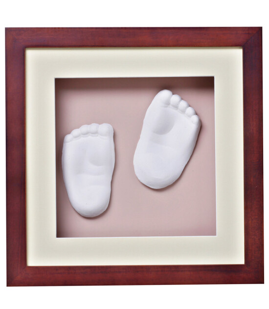 Baby Memory Prints El ve Ayak İzi 3D Çerçeve (Ceviz)