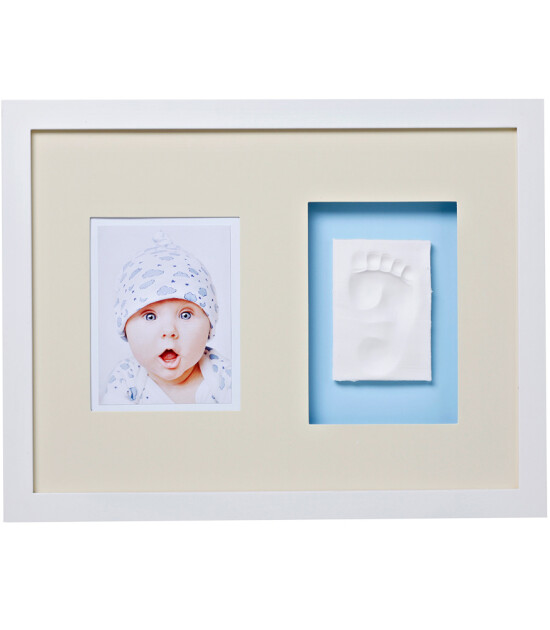 Baby Memory Prints El ve Ayak İzi Duvar Çerçevesi (Beyaz)