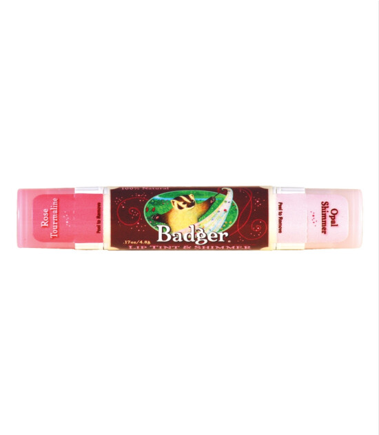 Badger Lip Tint & Shimmer Rose Tourmaline / Dudak Parlatıcı ve Renklendirici