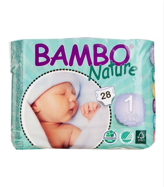 Bambo Nature No:1 Yenidoğan 2-4 kg (28 Adet)