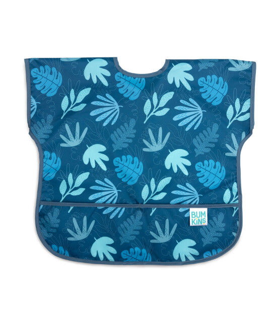 Bumkins Junior Bib Kısa Kollu Önlük // Blue Tropic