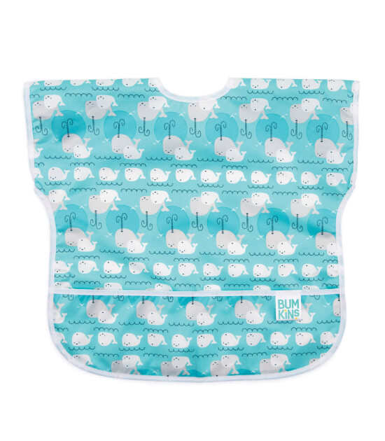 Bumkins Junior Bib Kısa Kollu Önlük // Whales Away