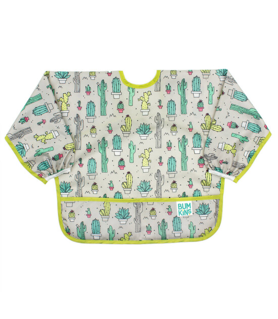 Bumkins Sleeved Bib Uzun Kollu Önlük // Cacti