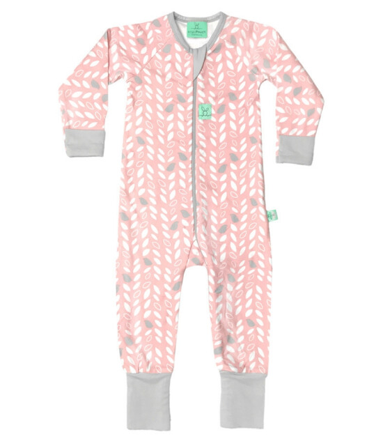 ergoPouch Organik Patikli Pijama (1 TOG) - Spring Leaves