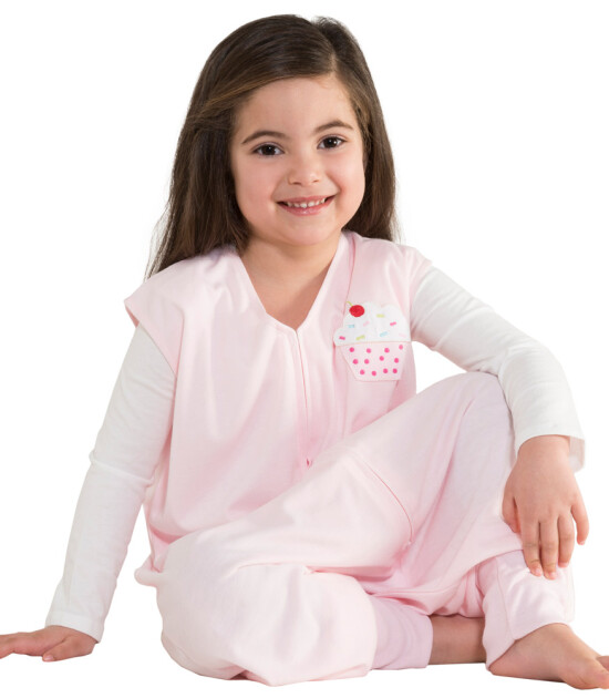 HALO SleepSack Big Kids Ayakl Uyku Tulumu Pembe Muffin