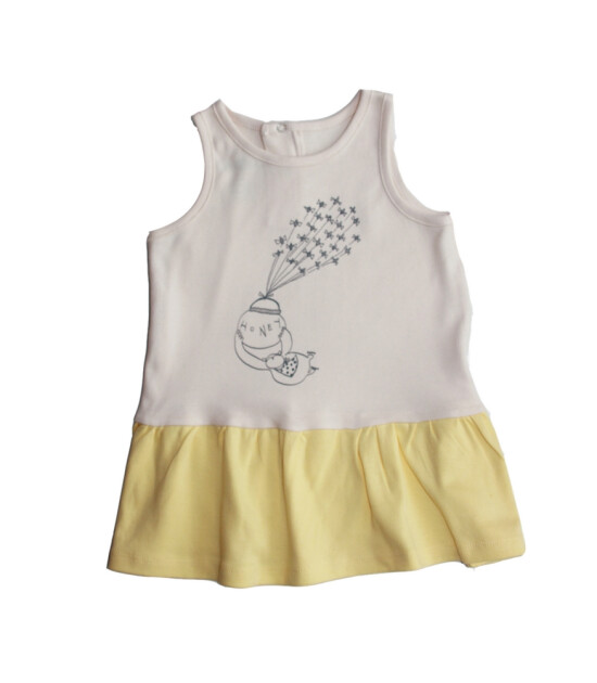 Little Yucca Twirl Elbise (Ekru/Sarı)